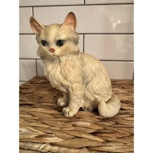 VINTAGE LEFTON  Persian Cat Ceramic Figurine 5.5" X 4.5"-H1514